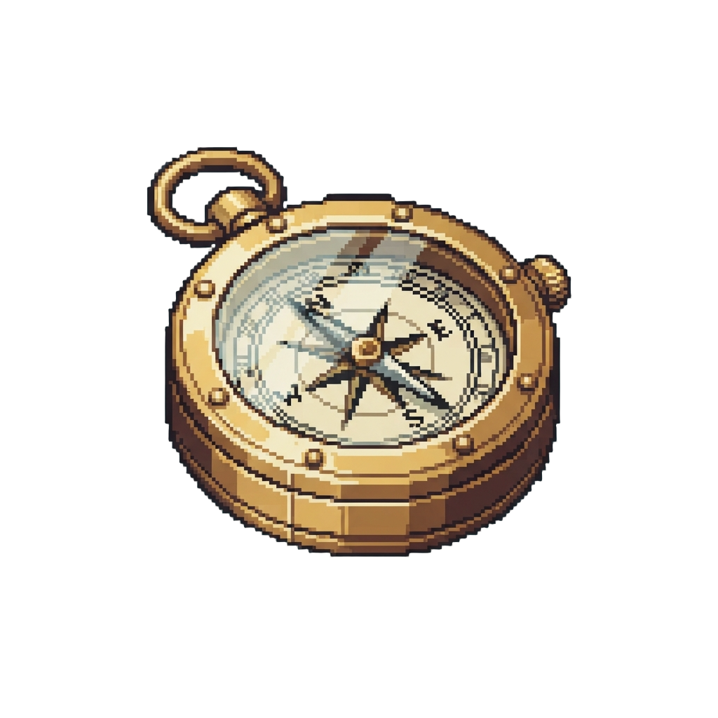 A Golden Brass Flight Compass