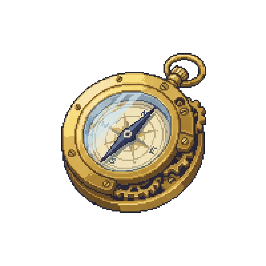 A Brass Multi-gear Compass