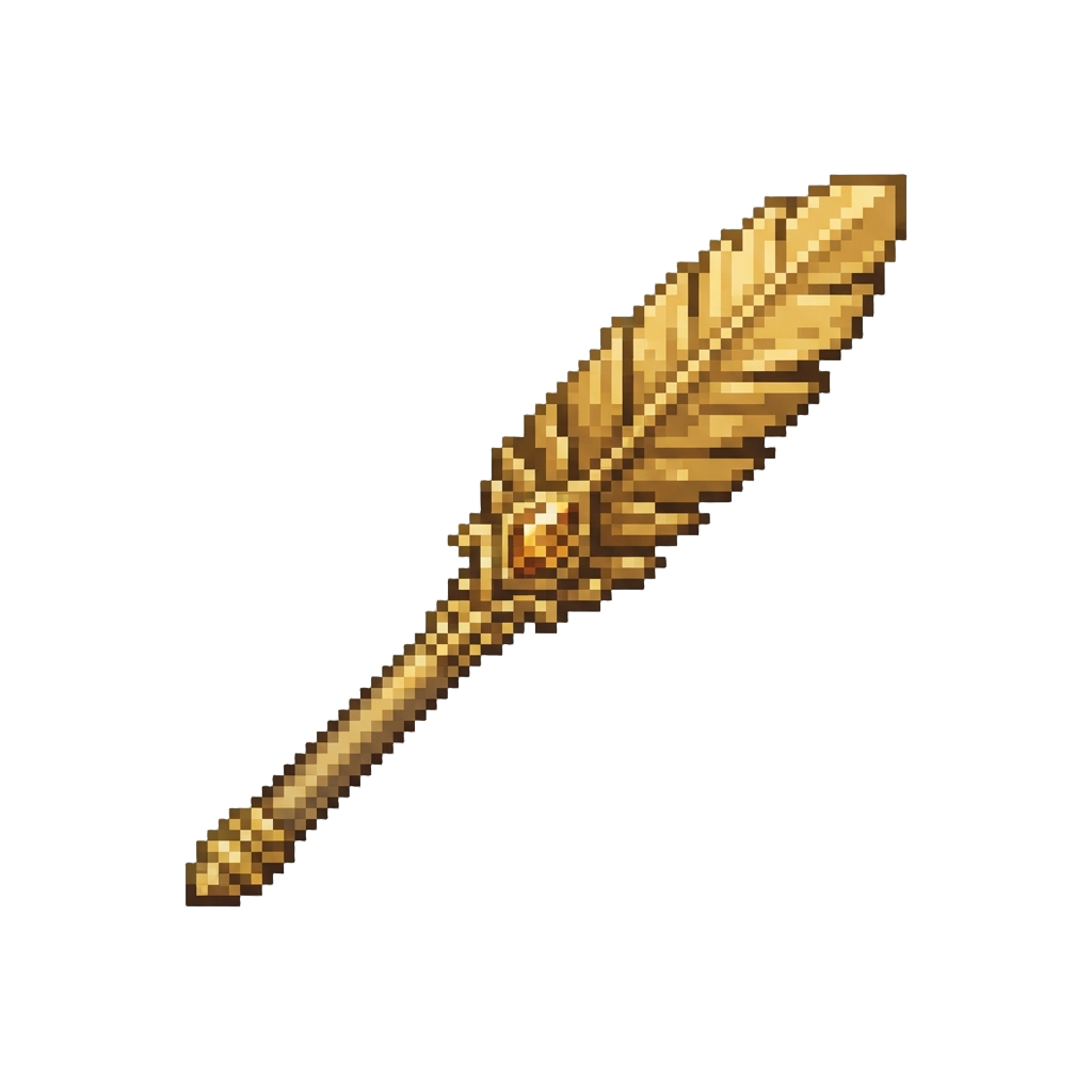 A Golden Feather Wand