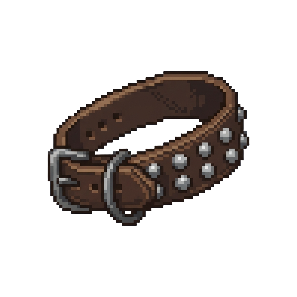 A Massive Studded Leather Collar