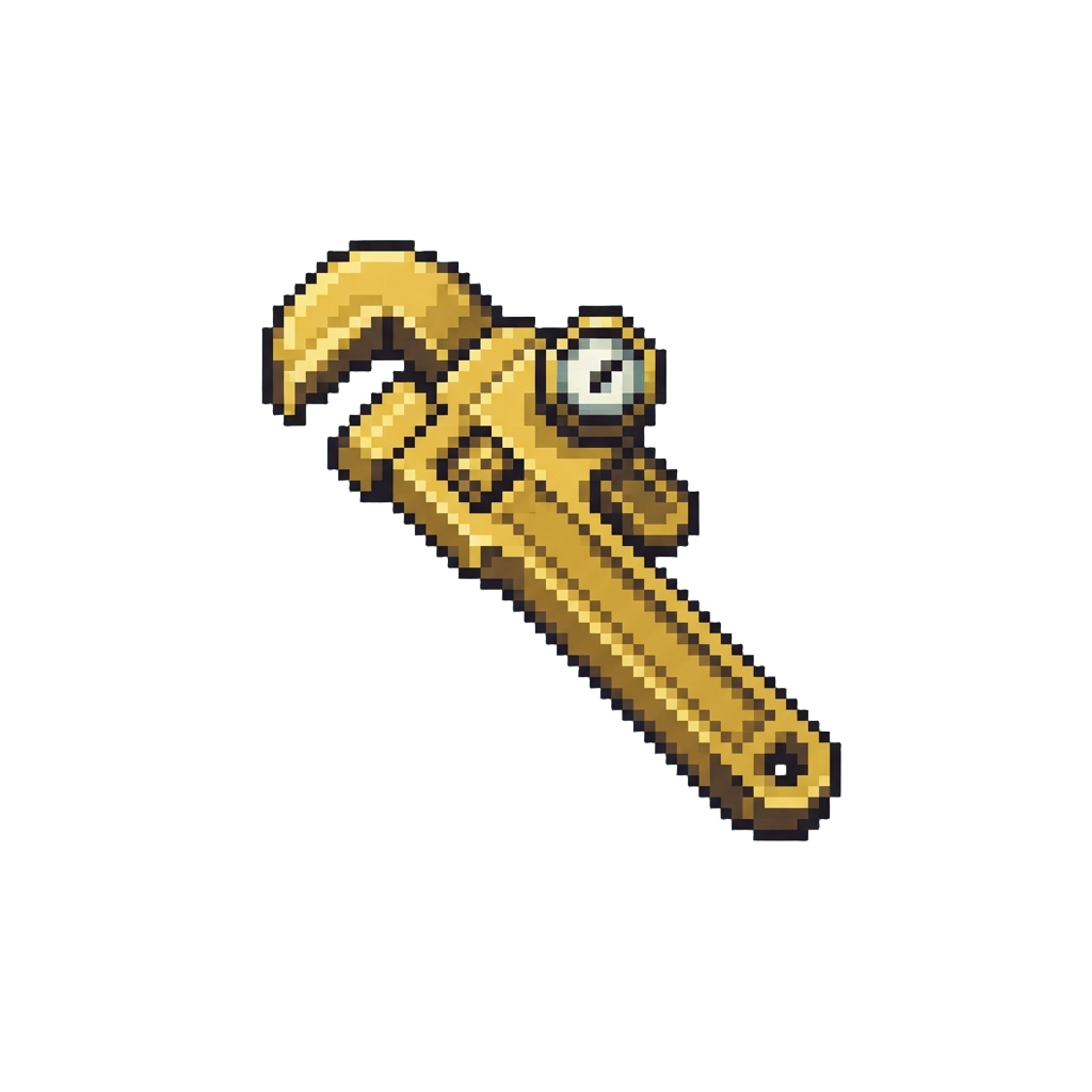 A Golden Steam-gauge Wrench