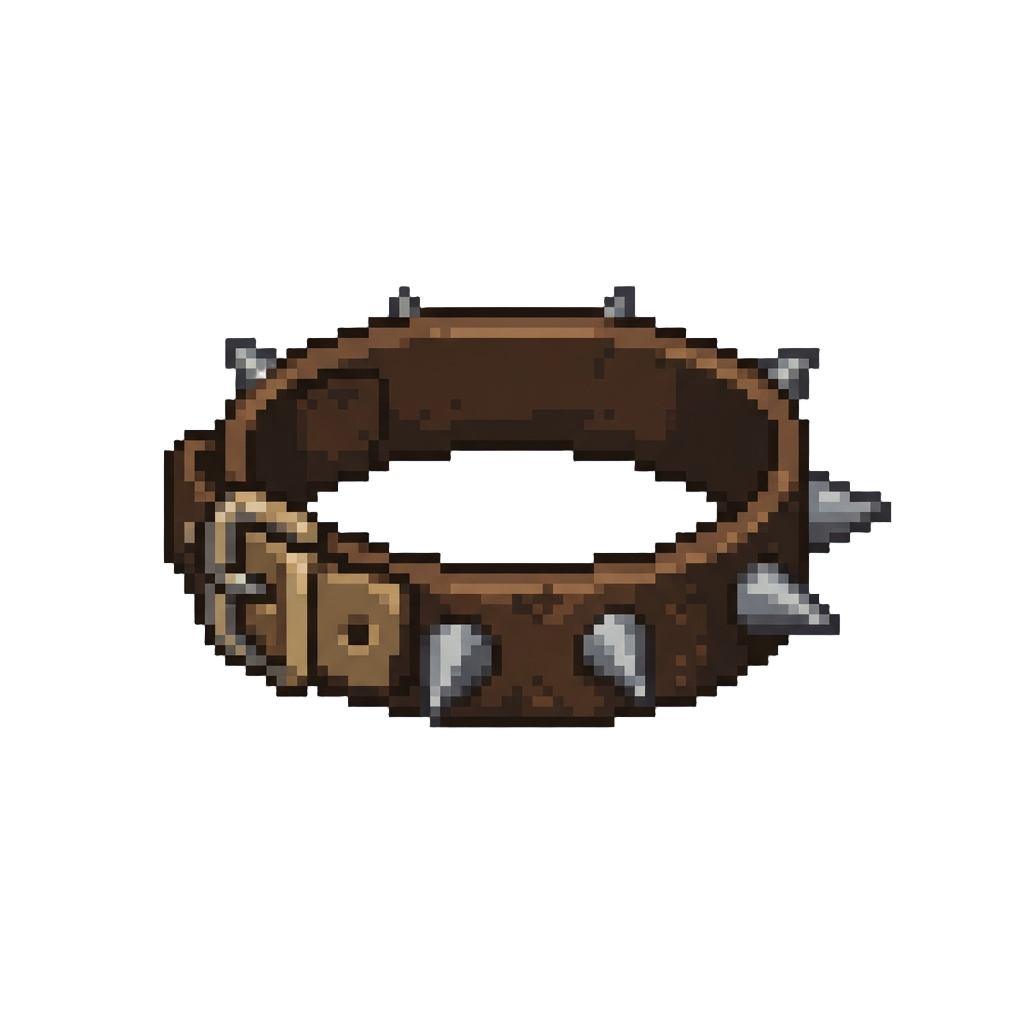 A Giant Spiked Leather Collar