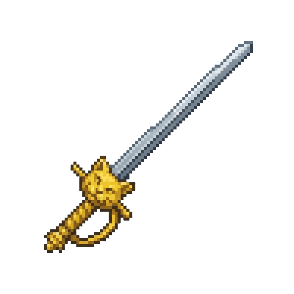 A Golden Feline Crest Rapier