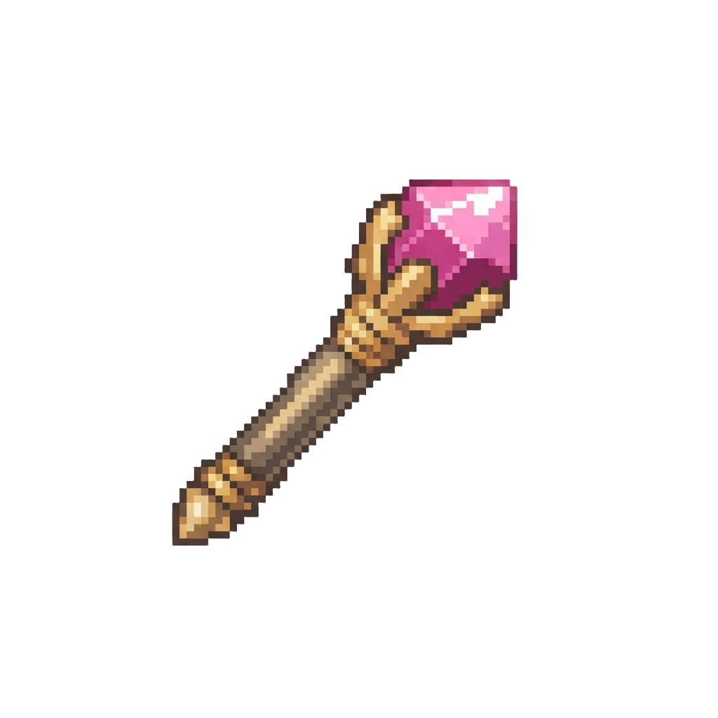 A Glowing Pink Jewel Baton