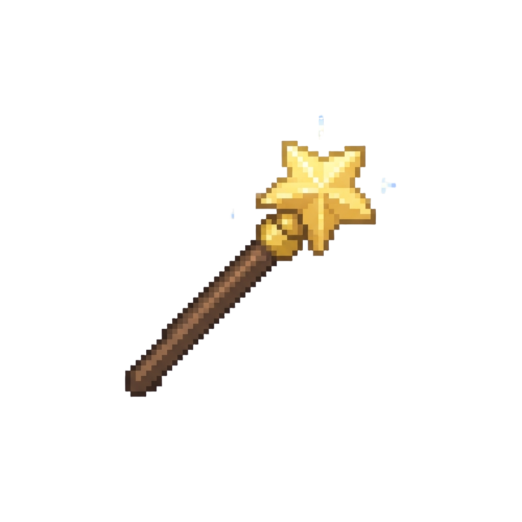 A Sparkling Star-tipped Rod