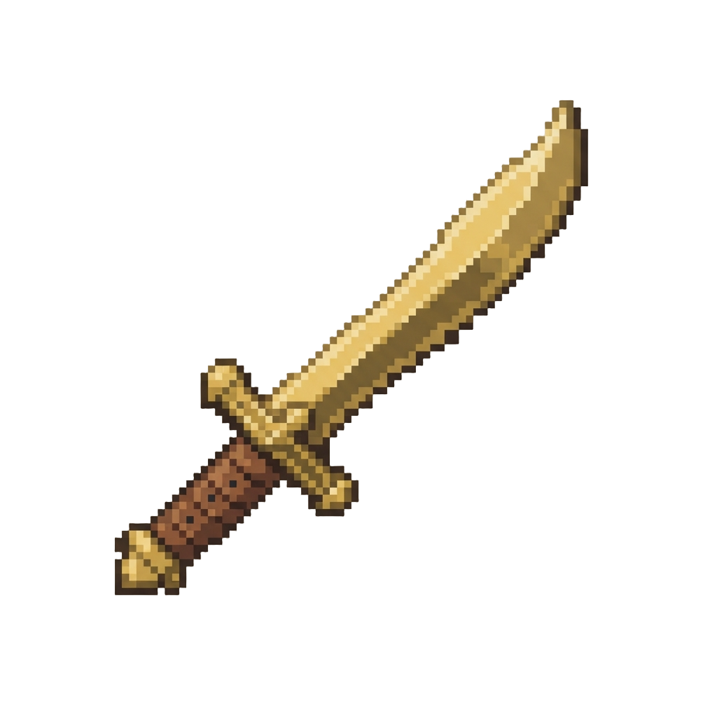A Polished Brass Knight Saber