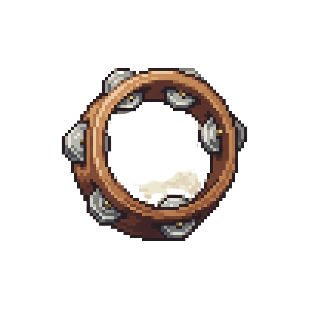 A Polished Wooden Tambourine