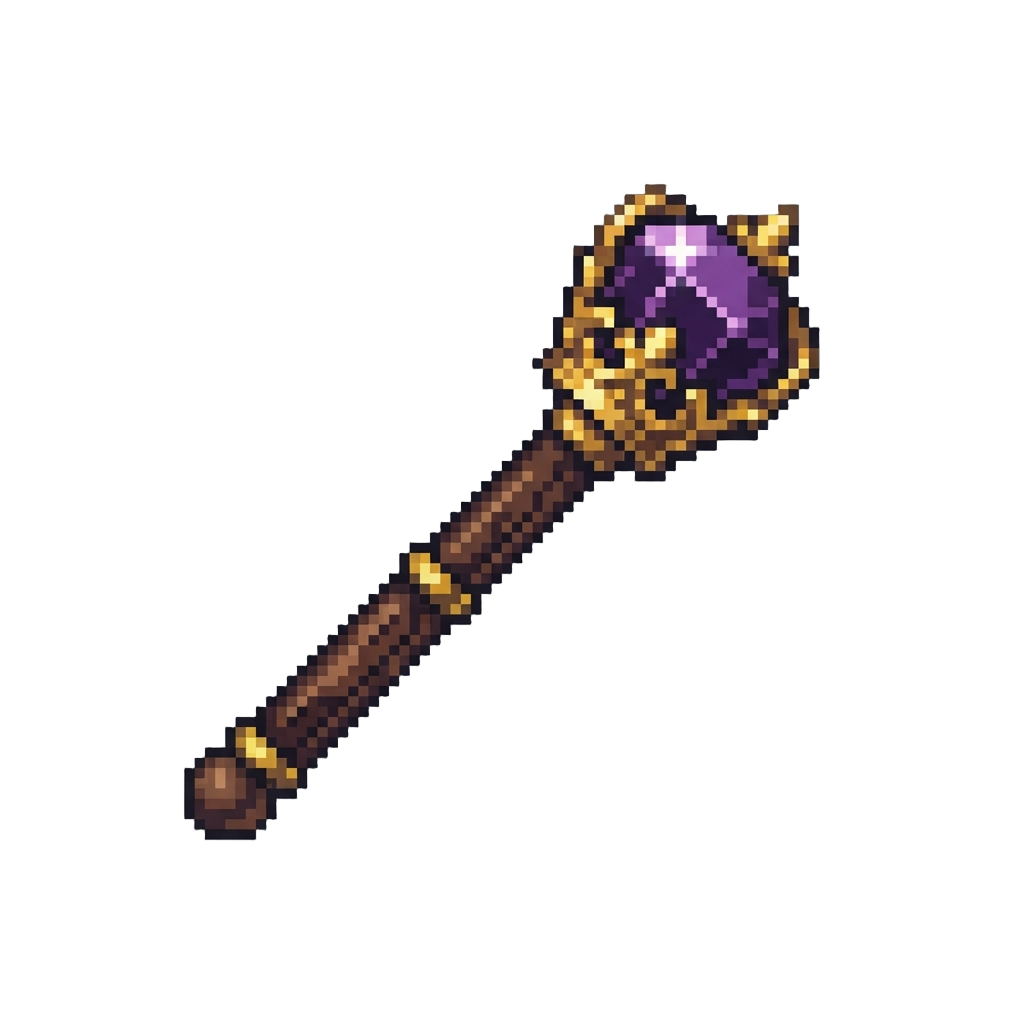 A Dark Amethyst Crown Scepter
