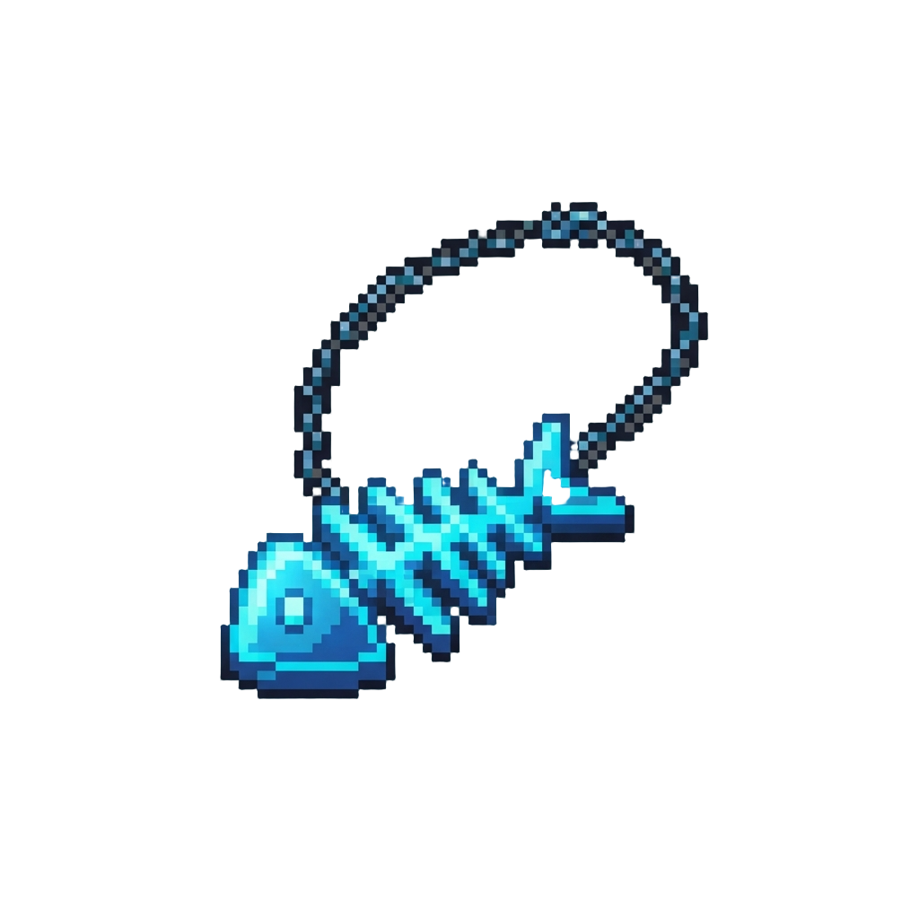 A Glowing Neon Fish-bone Necklace