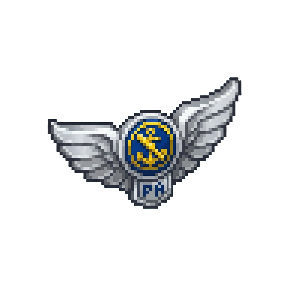 A Shiny Pilot Wings Badge