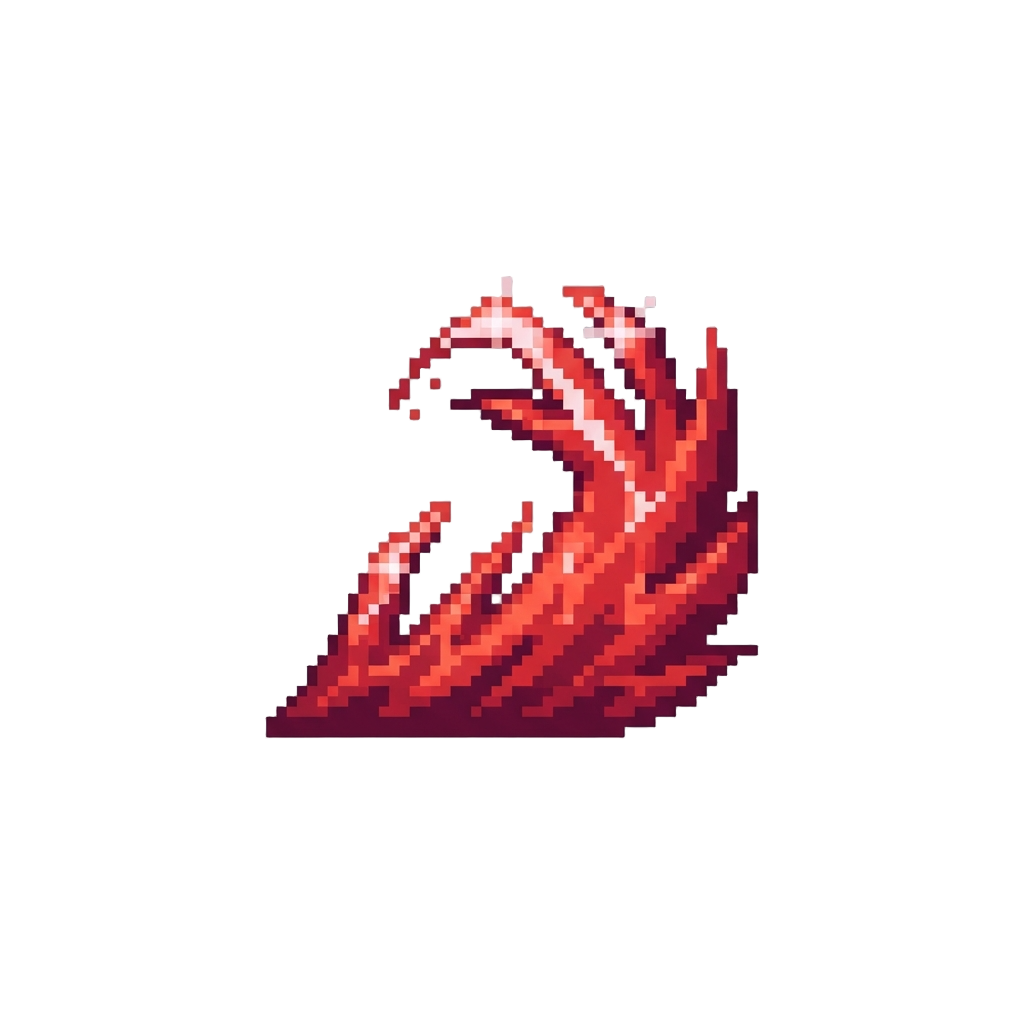 A Wave of Crimson Lightning Spikes