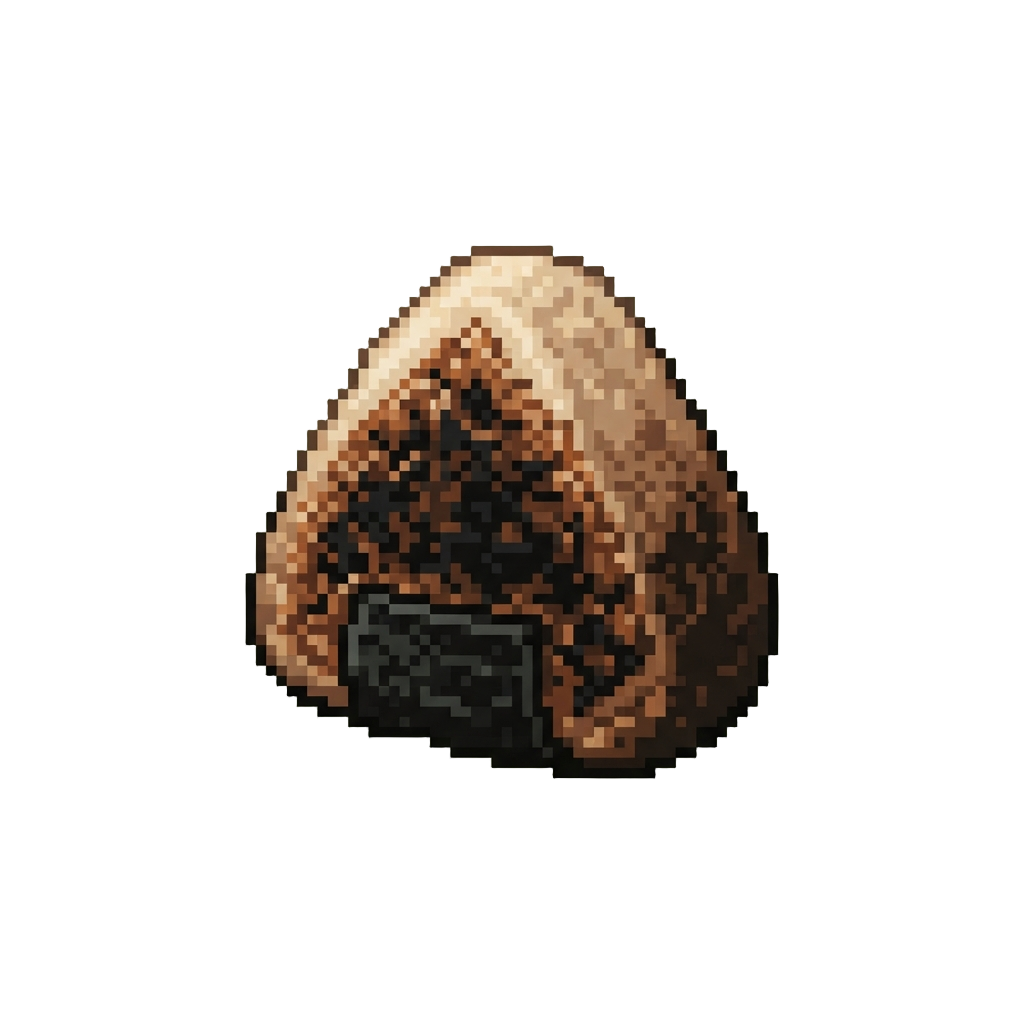 A Single Burnt Rice Ball