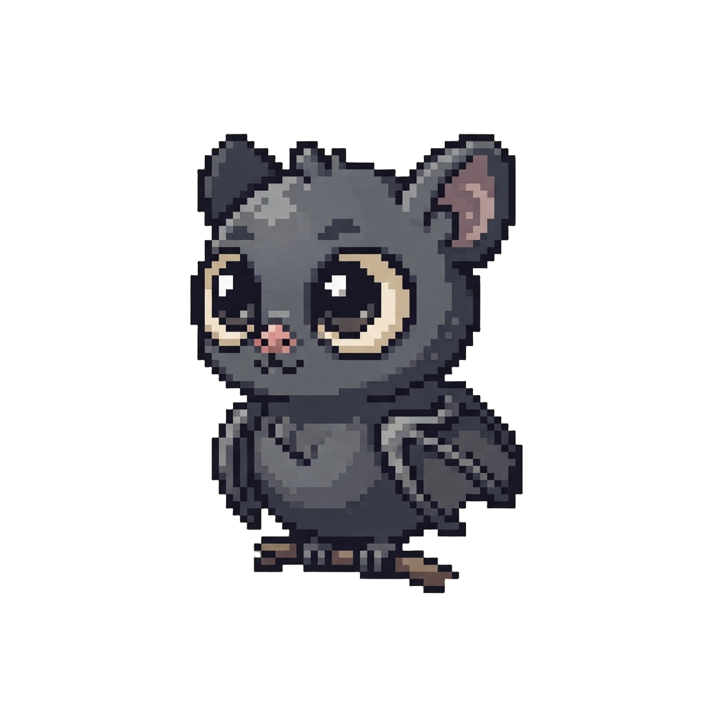 A Tiny Round Bat with Oversized Eyes
