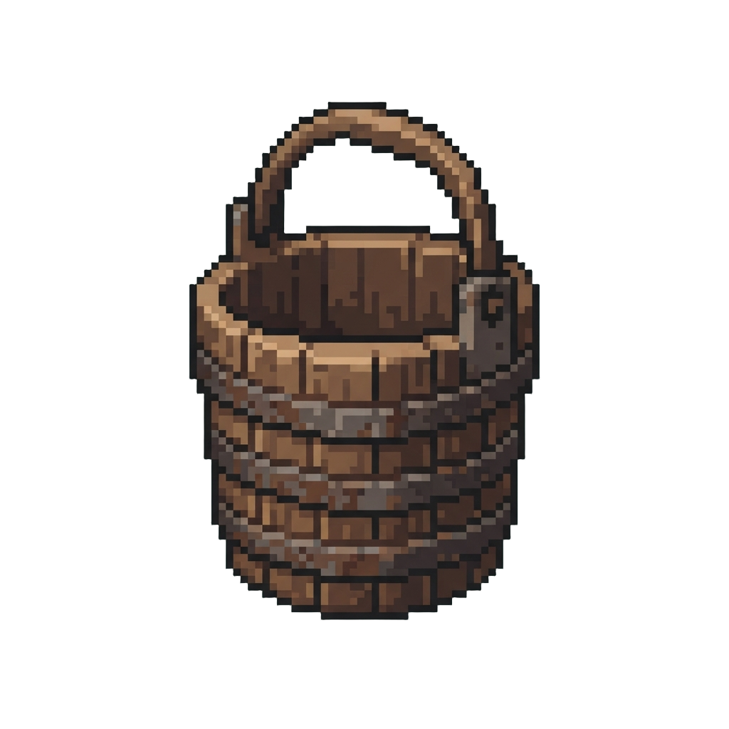 An Old Wooden Bucket