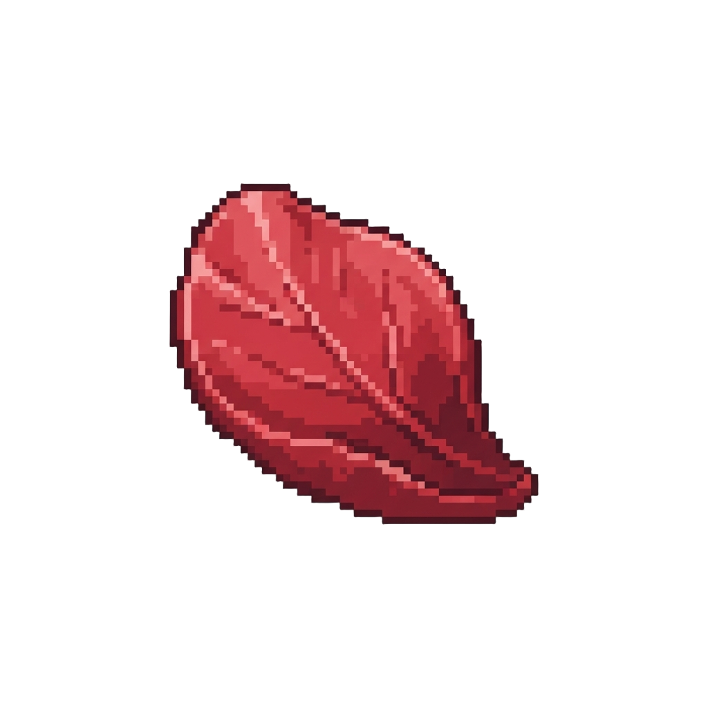 A Single Red Petal Floating Down