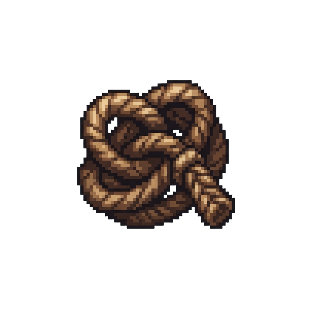 A Heavy Brown Silk Web Tether