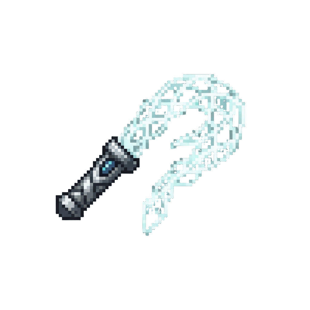 A Stark White Force-field Web Whip