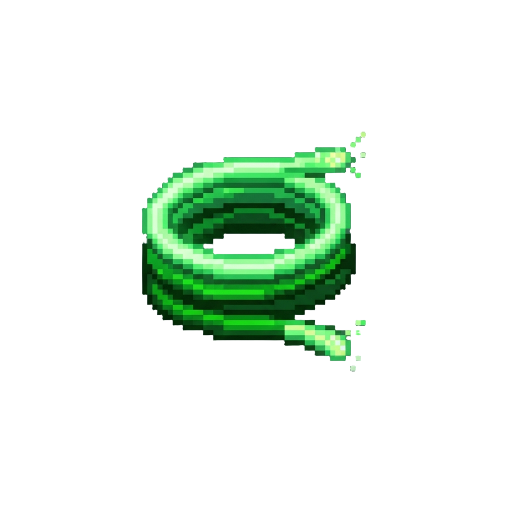 A Glowing Green Laser Thread