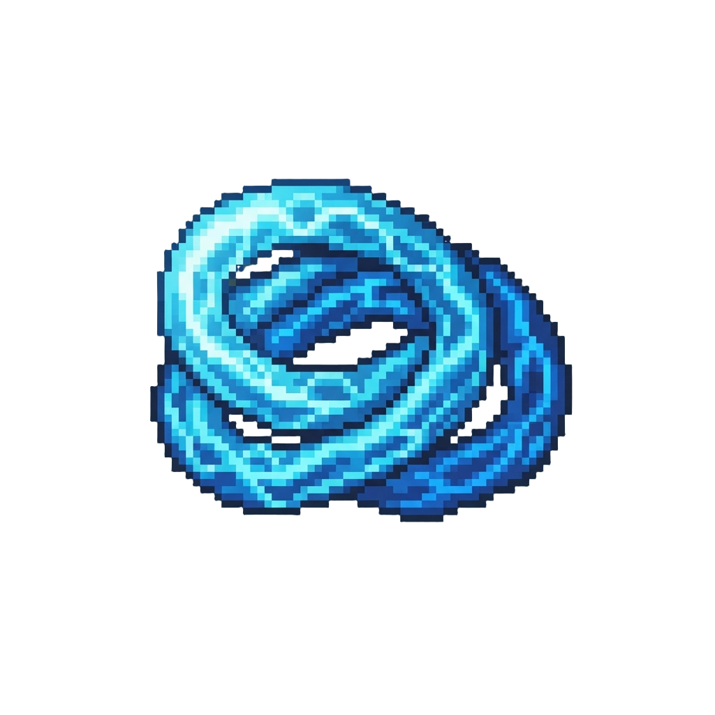 A Electric Blue Plasma Web Line