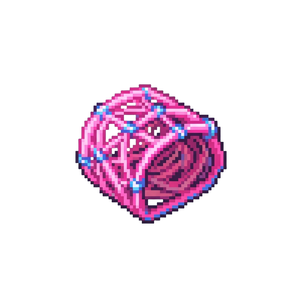 A Neon Pink Energy Web Net