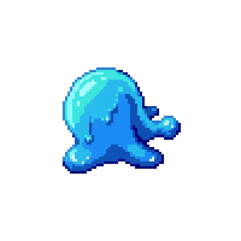 A Squirt of Neon Blue Goo