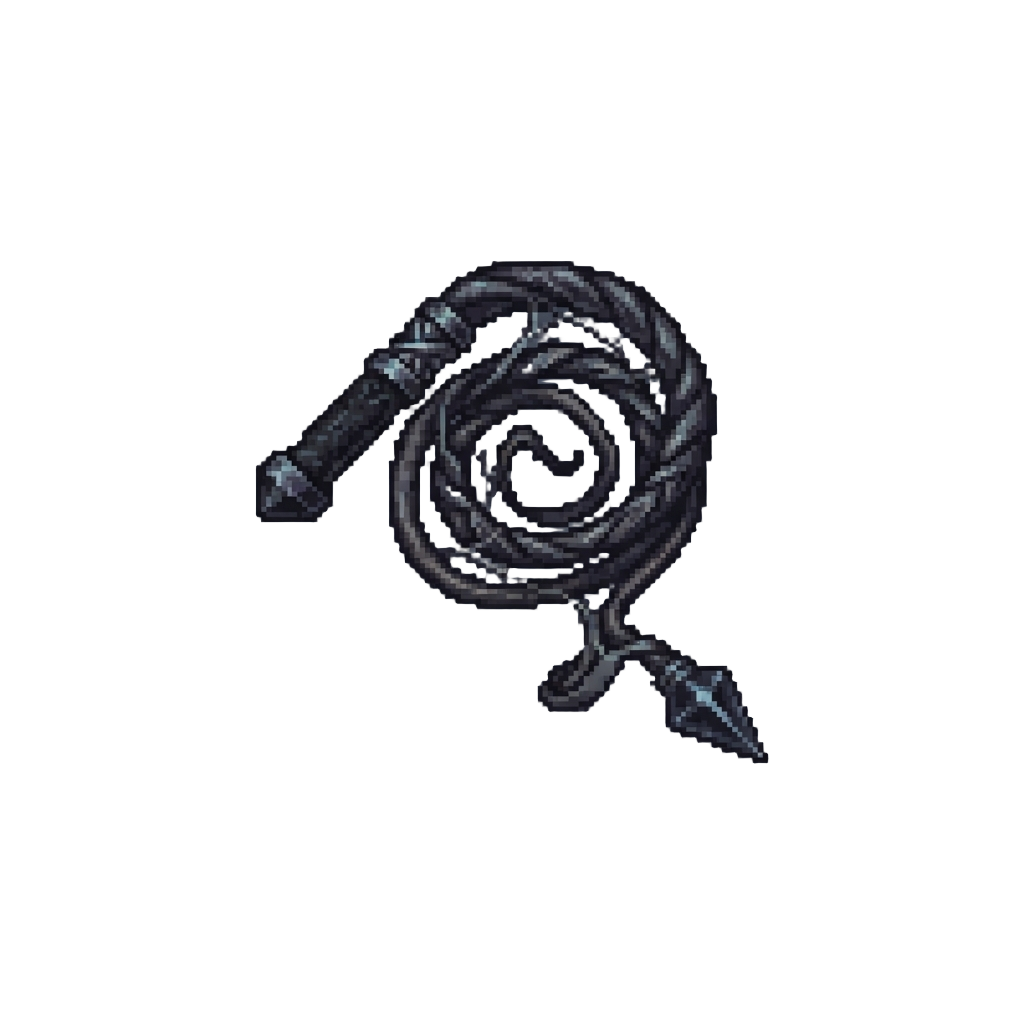 A Smoky Obsidian Web Whip
