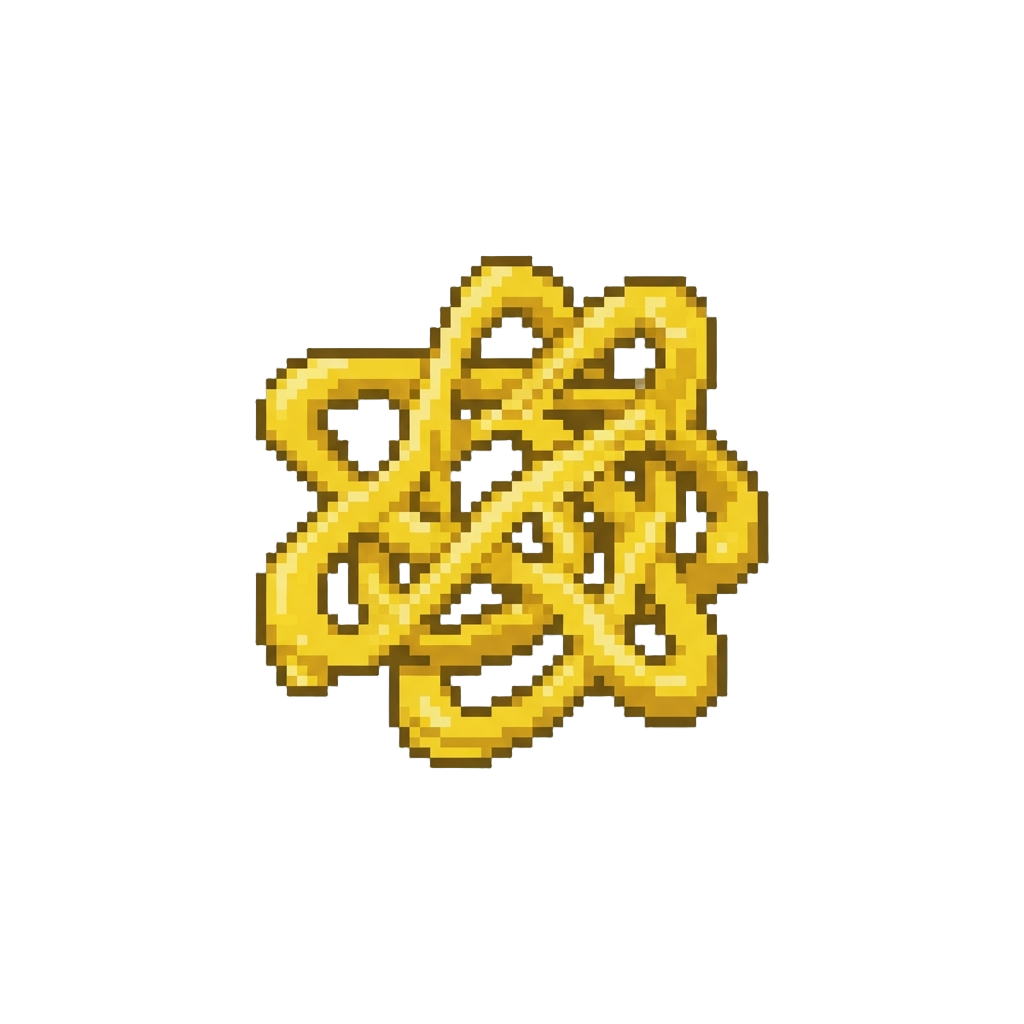 A Tangle of Bright Yellow Gummy Web