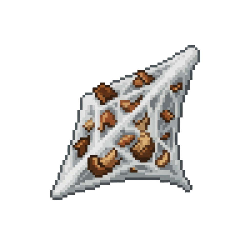A Web Spray Embedded with Brown Exoskeleton Shards