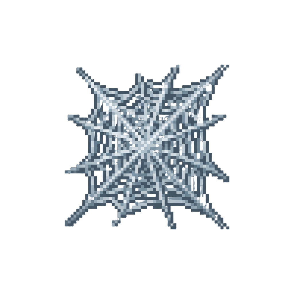 A Monochrome Silver Web Burst