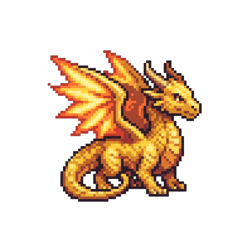 A Majestic Solar Sun Dragon with Fiery Golden Scales and Blazing Corona Wings