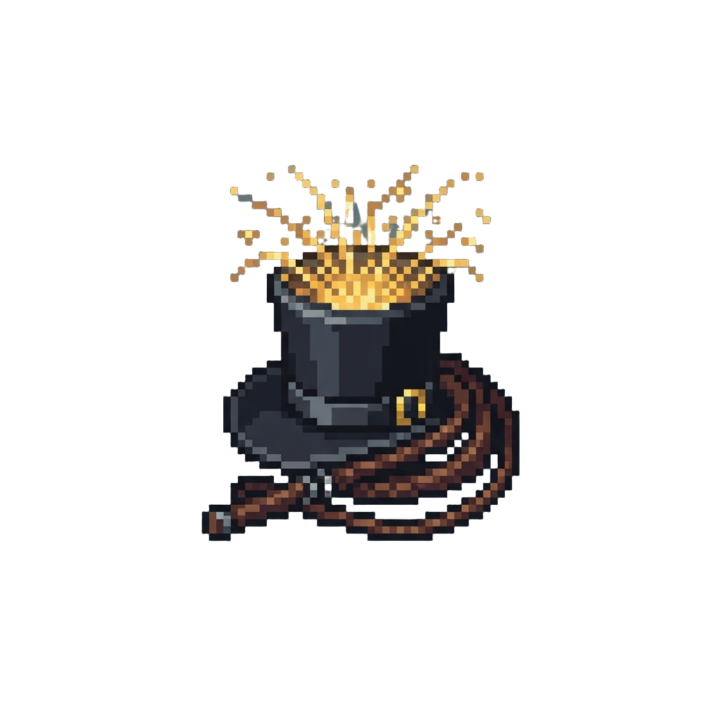 A Top-hat Whip Burst with Golden Sparks