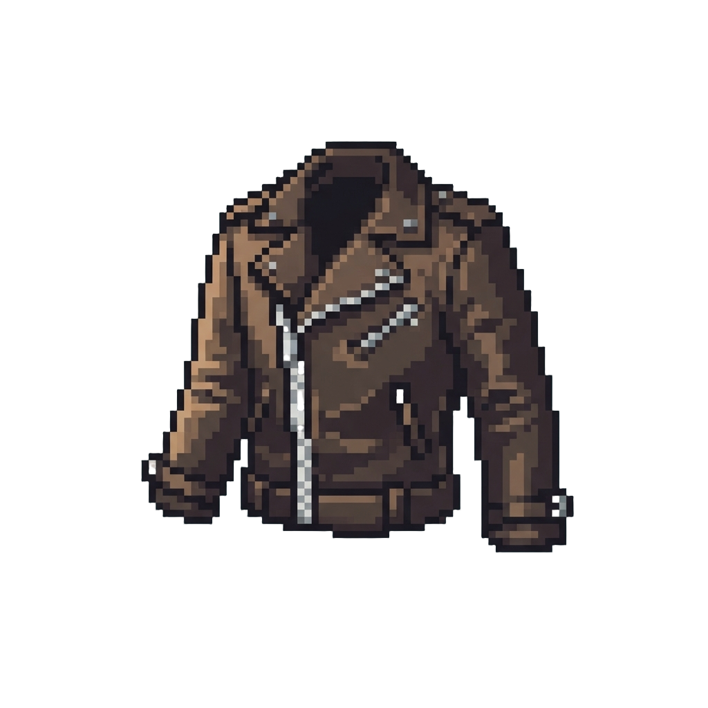 A Stylish Miniature Leather Biker Jacket