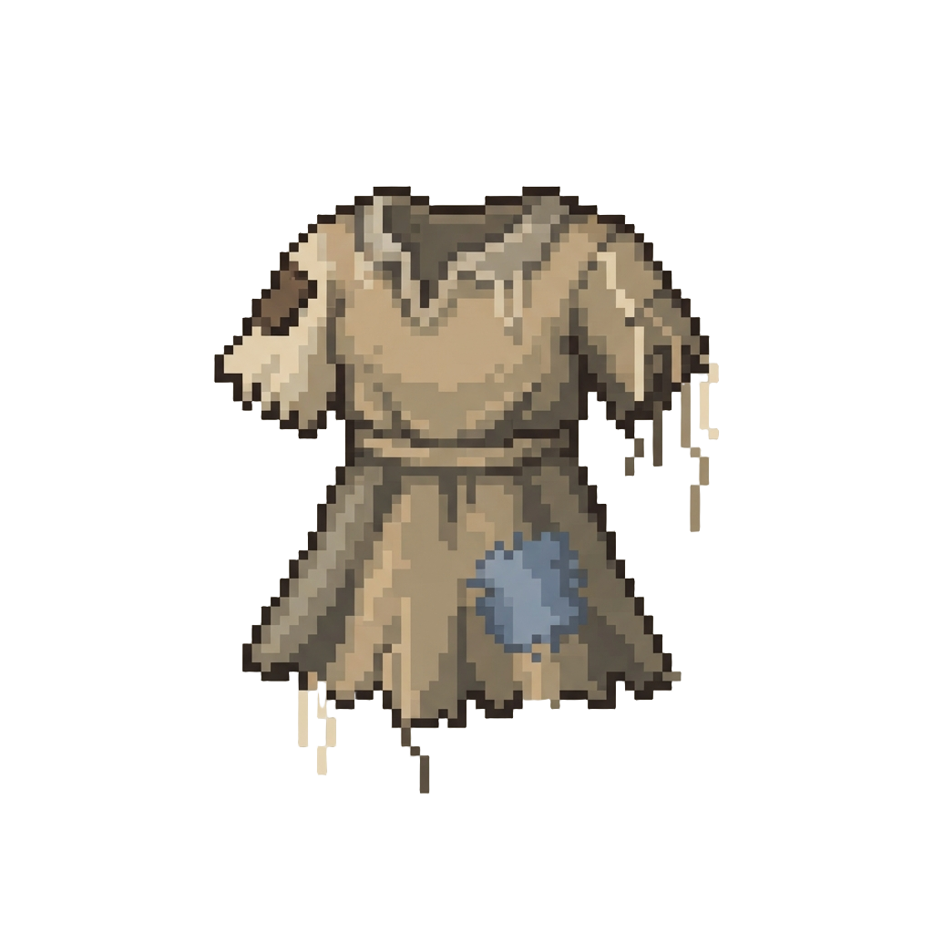 A Tattered Rag Doll Tunic with Loose Dangling Threads