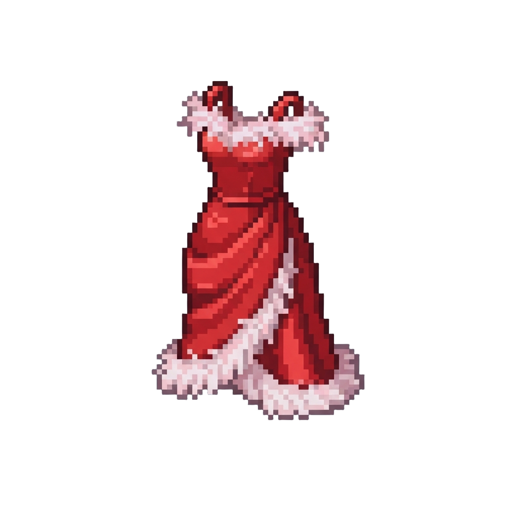 A Feather-trimmed Crimson Silk Evening Gown Fit for the Red Carpet