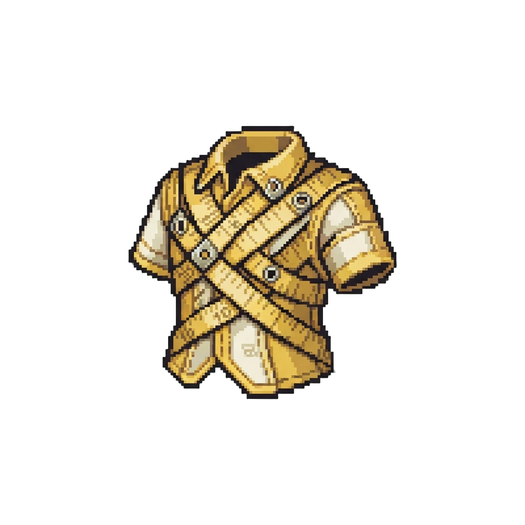 A Funny Outfit Made of Crisscrossed Measuring Tapes