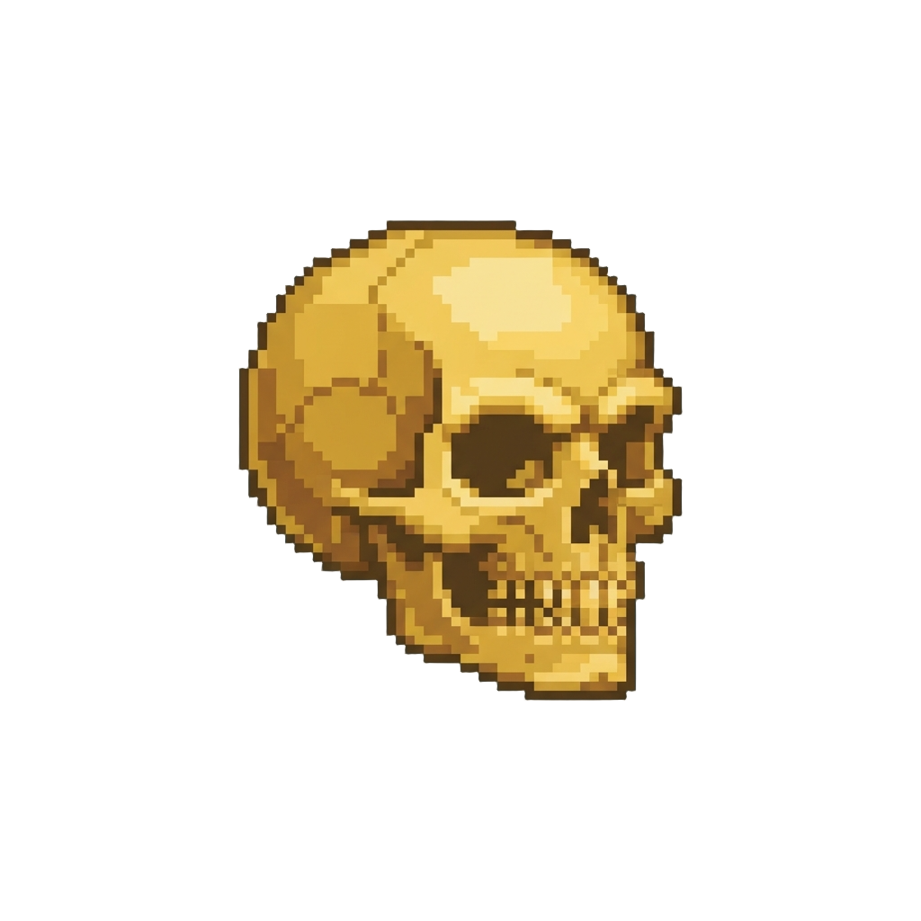 A Solid Gold Miniature Skull
