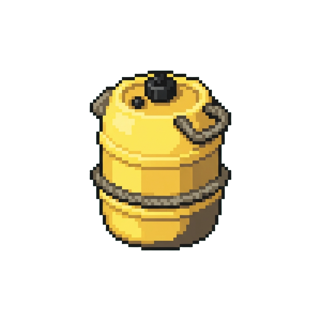 A Yellow Nautical Flotation Barrel