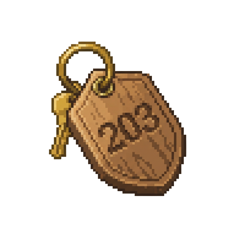 A Vintage Room Key Tag