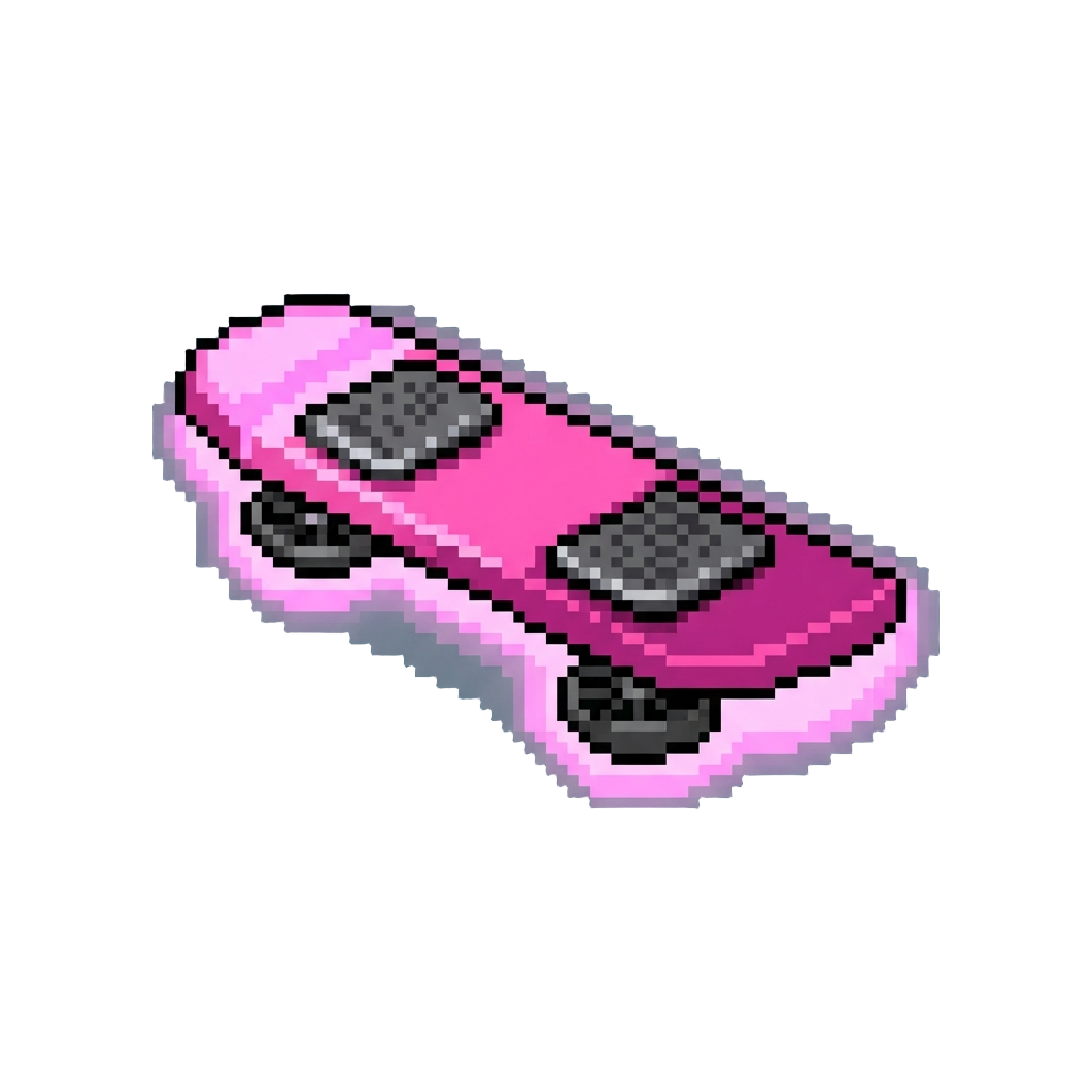 A Glowing Pink Hoverboard