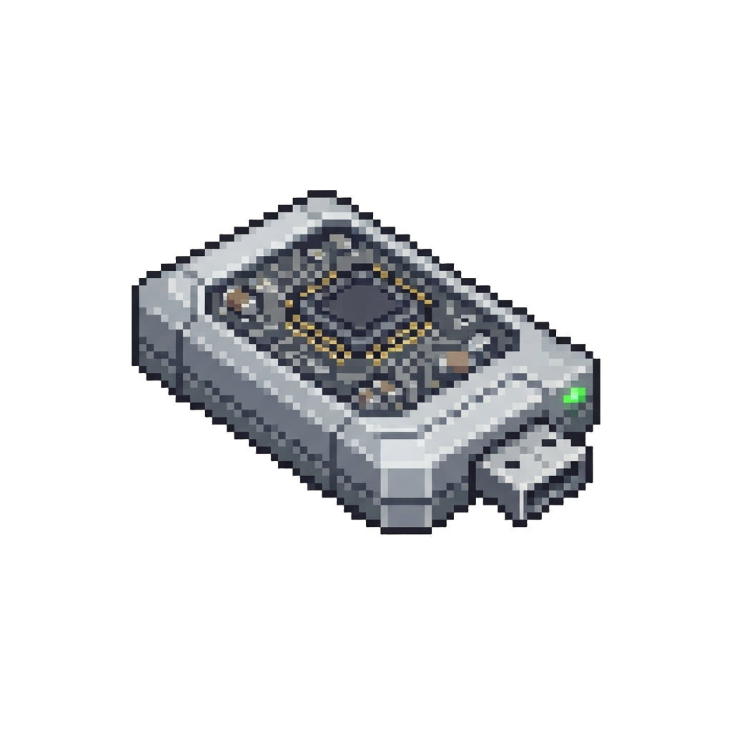 A Sleek Silver Micro-chip Drive