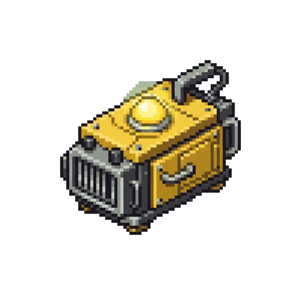 A Flashing Yellow Ghost Trap Unit
