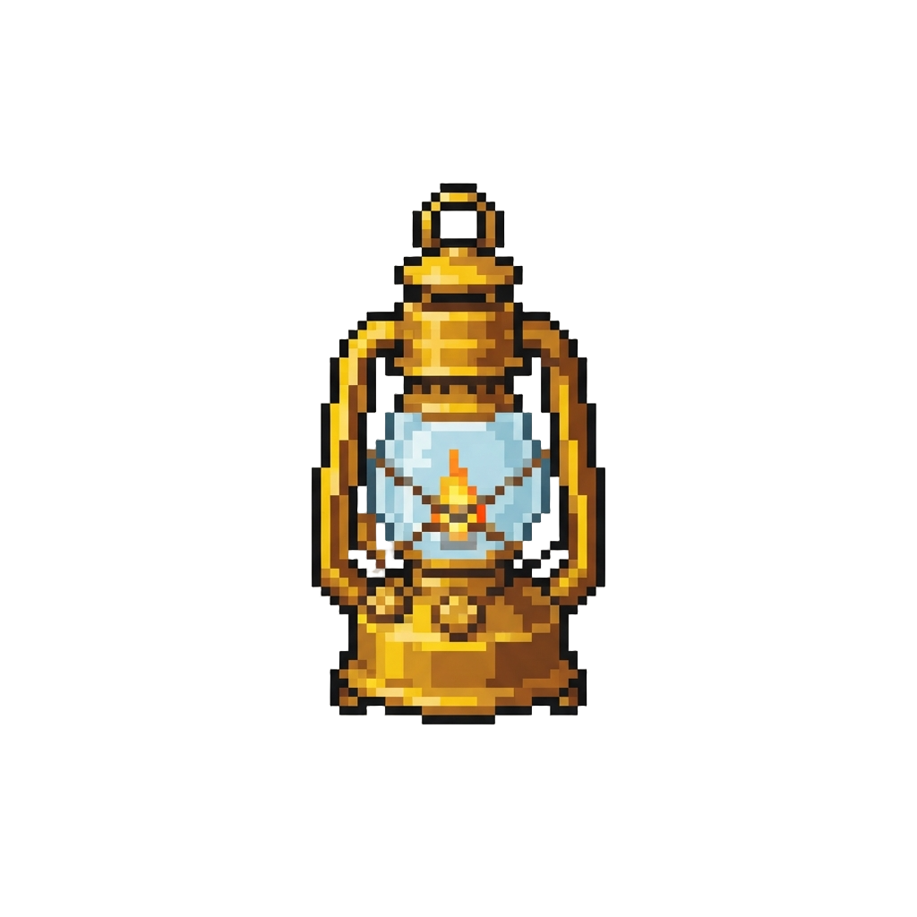 A Gleaming Brass Oil Lantern