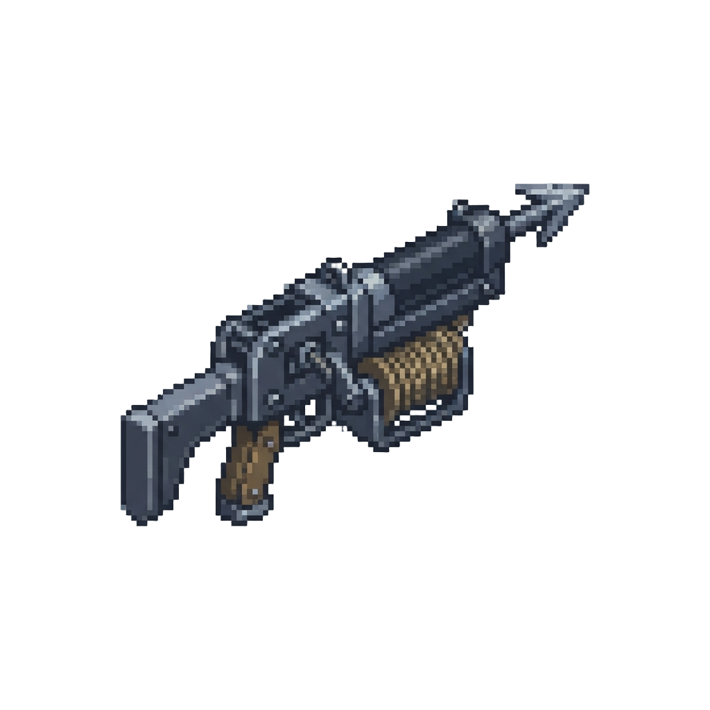 A Heavy Steel Harpoon Launcher