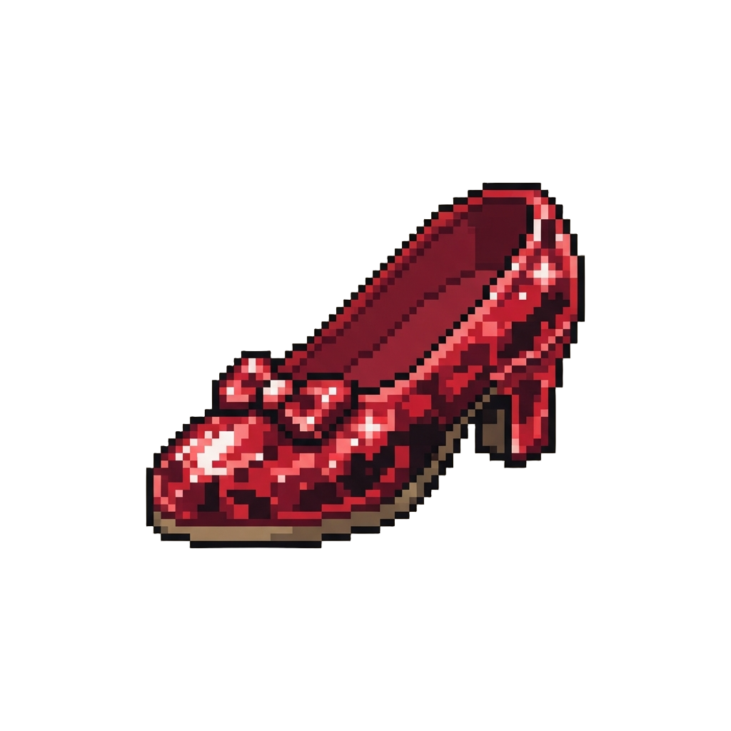 Glistening Ruby Slipper Shoes