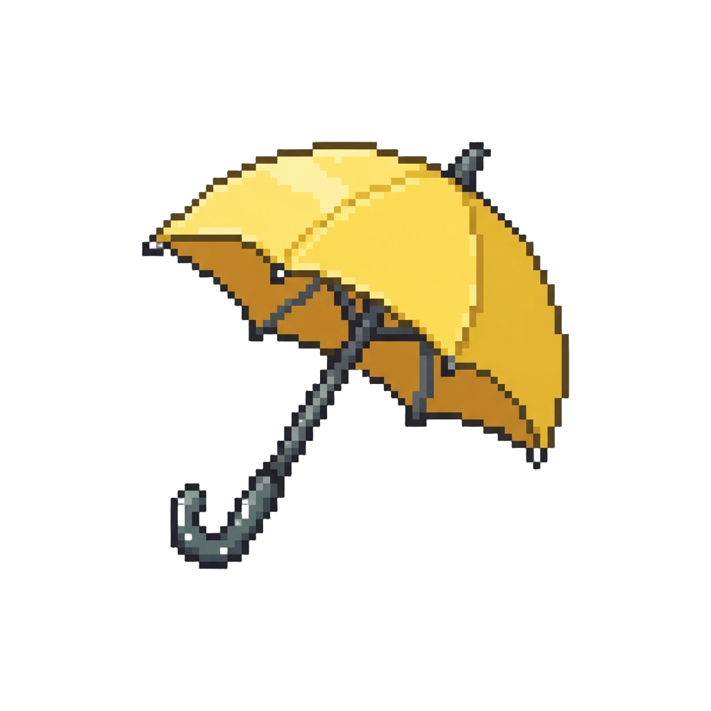 A Bright Yellow Rain Umbrella