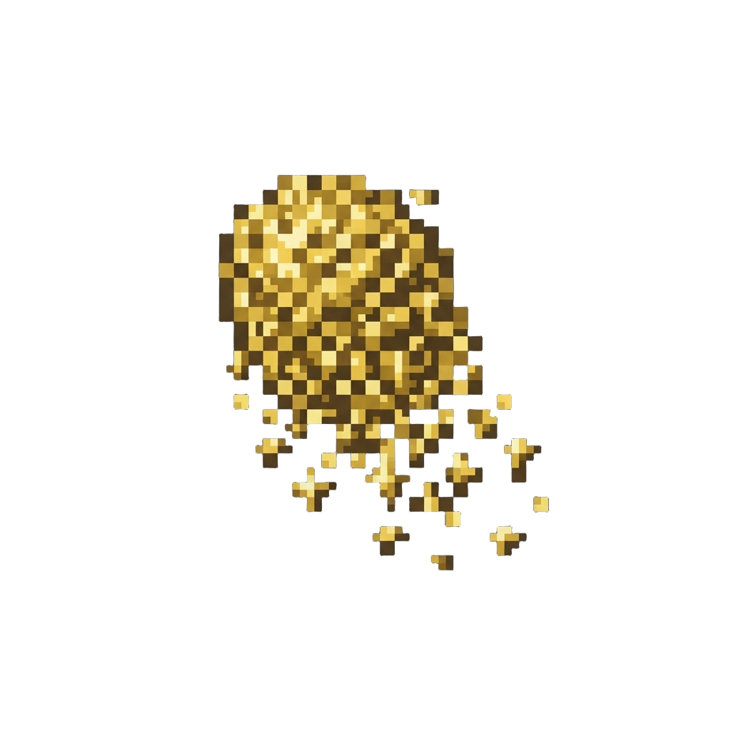 A Shower of Shiny Gold Glitter