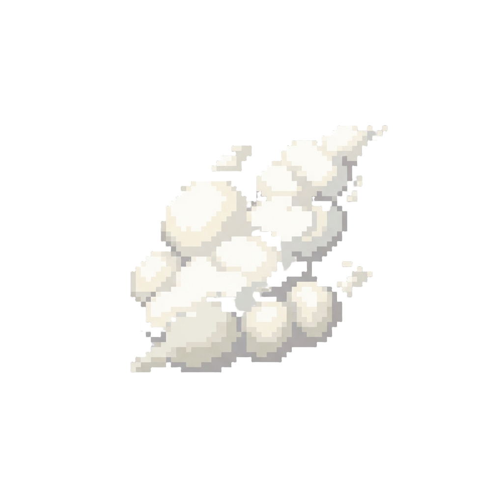 A Cloud of White Flour Smoke