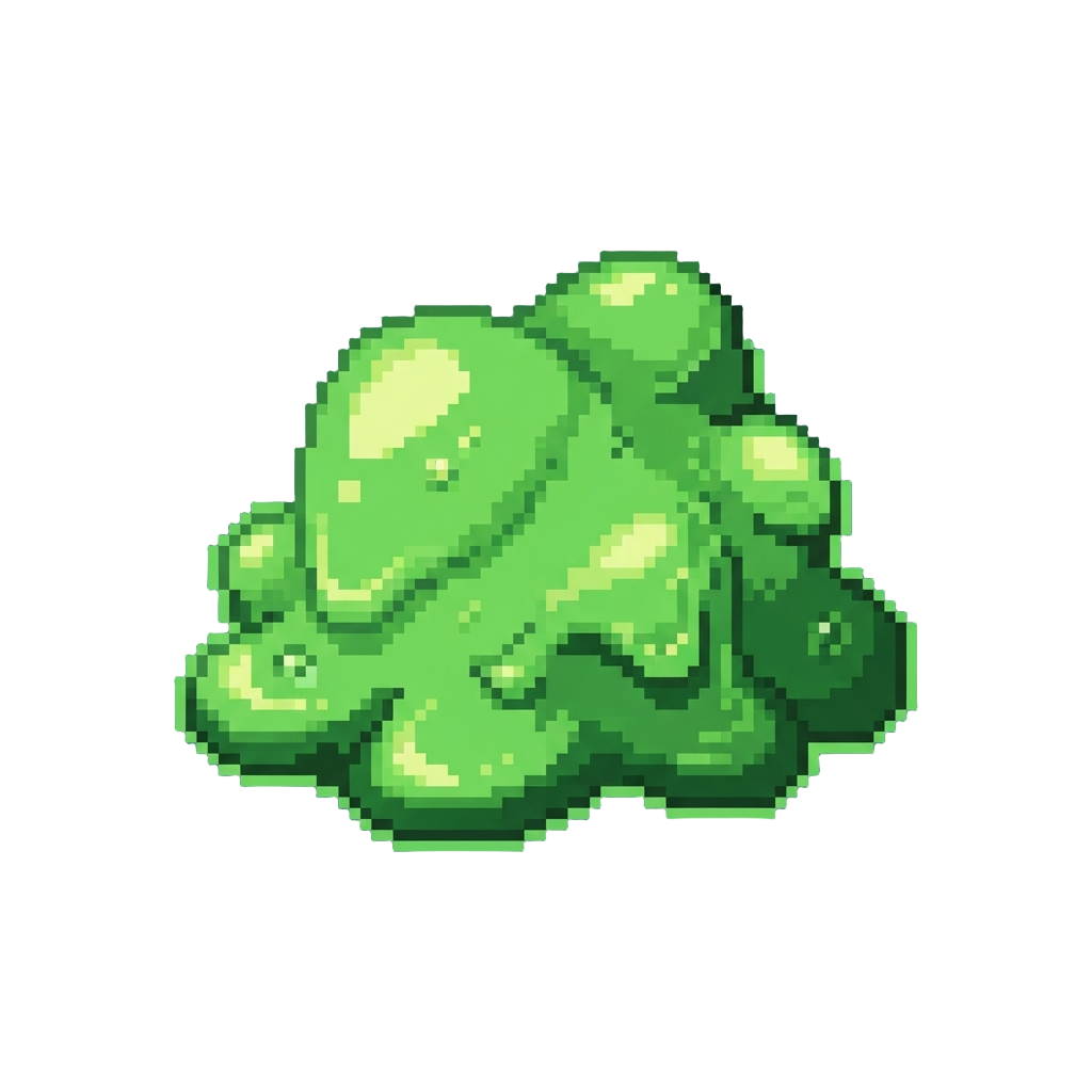 A Giant Squirt of Neon Green Slime