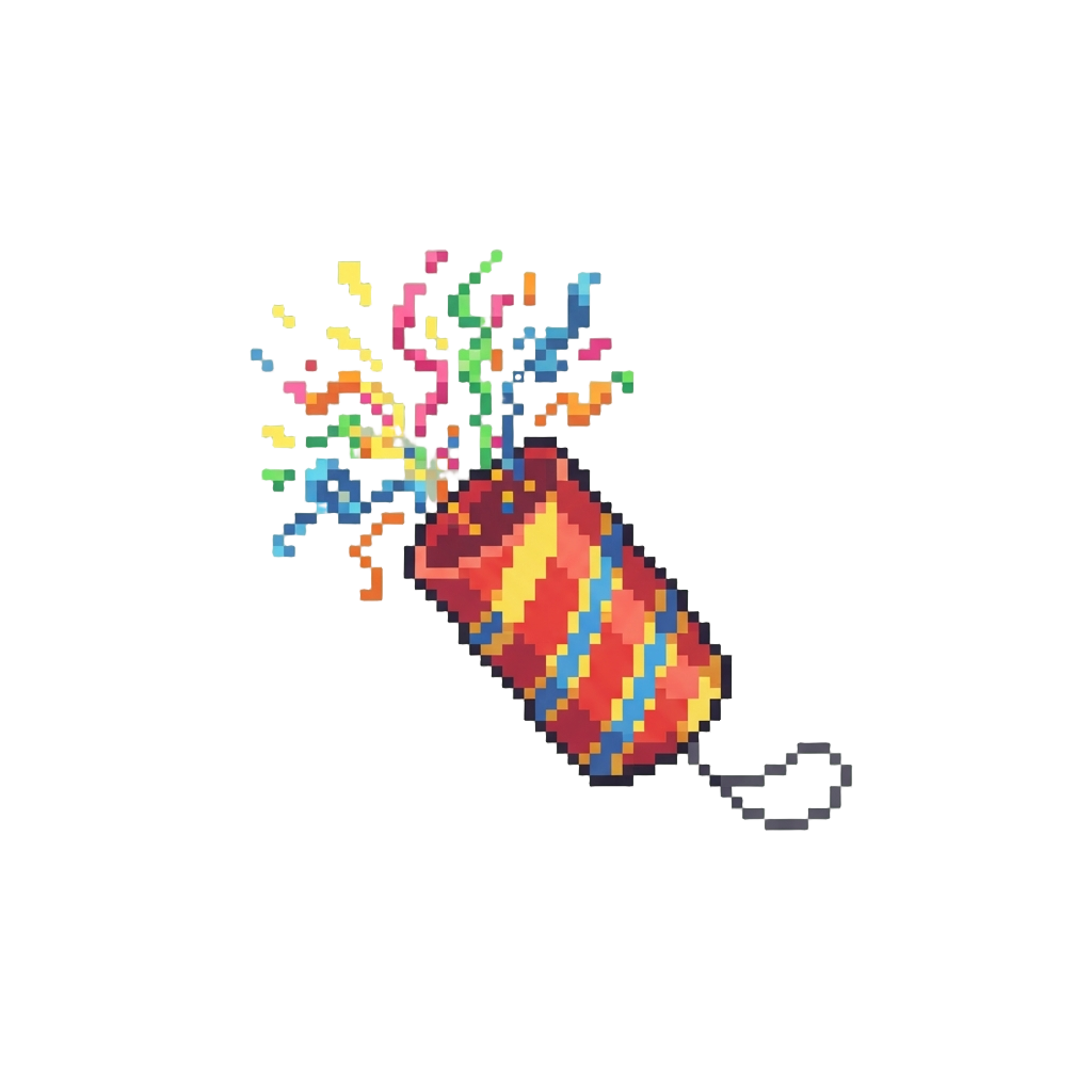 A Popping Party Popper Burst