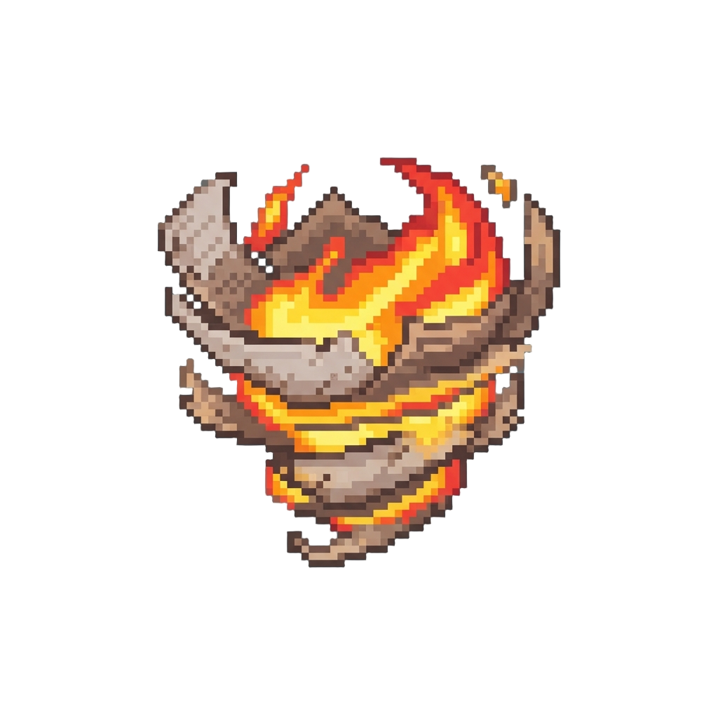 A Vortex of Burning Parchment Pages